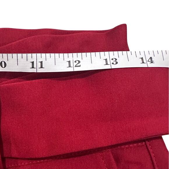 Anthroplogie Red Paperbag Wide-Leg Trousers With Pockets Office, XS (2) NWOT - Picture 5 of 11
